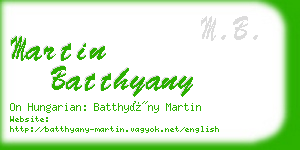 martin batthyany business card